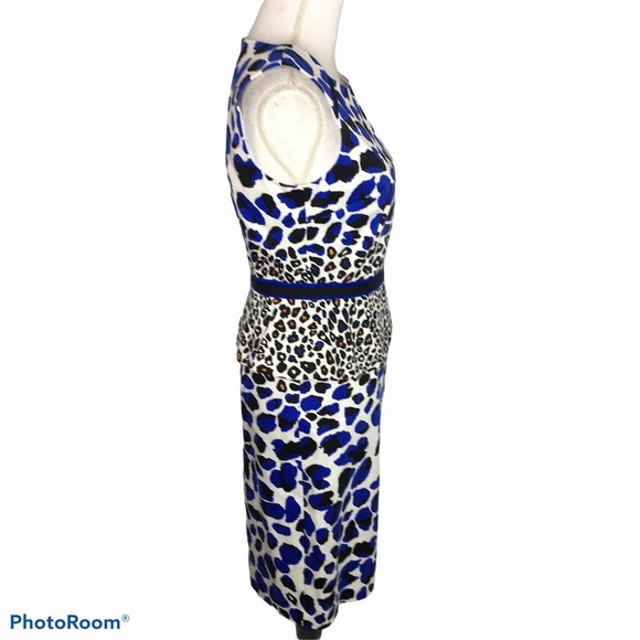 David Meister Animal Print Peplum Dress Size‎ 2 - Picture 5 of 11